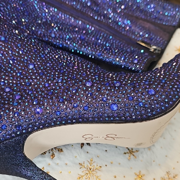 Jessica Simpson Glittering Blue Boots - Picture 3 of 13